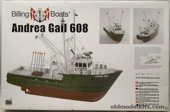 Billing Boats 1/60 Andrea Gail 608 Fishing Boat The Perfect Storm - 36 cm Plank On Frame Hull Wooden Ship Kit, 6087 plastic model kit